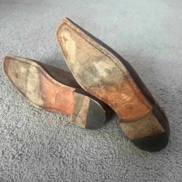 Caldoberia Coseauan Brown Leather Oxfords - Handmade in Italy - Sz. 43 - VGUC - Picture 5 of 14